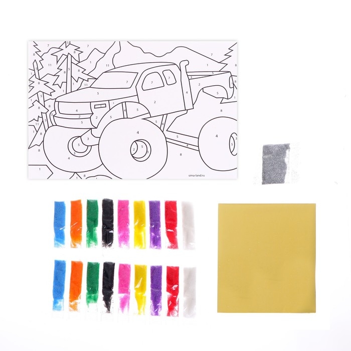 Набор для творчества. Сияющая фреска «Крутая тачка» Набор для творчества. Сияющая фреска «Крутая тачка»