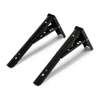 Кронштейн складной для столов и полок ТУНДРА, F001, 2 шт., длина 250 мм, сталь, черный