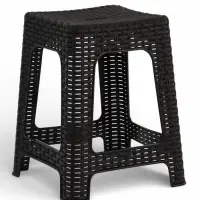 Табурет квадратный Rattan, 36.3&times;36.3&times;44.8 см, пластиковый, цвет горький шоколад