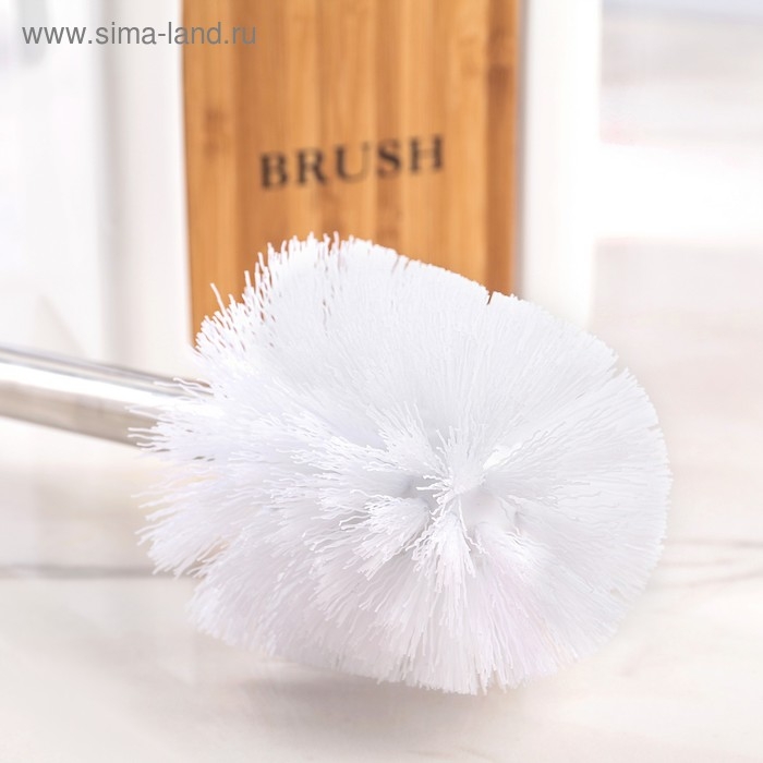 Ёрш для унитаза с подставкой «Стиль», 400 мл, 12×10×36 см, цвет белый Ёрш для унитаза с подставкой «Стиль», 400 мл, 12×10×36 см, цвет белый