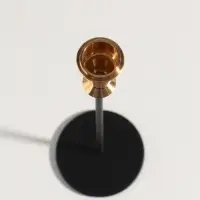 Подсвечник металл "Мондоро" d=2 см набор 3 шт чёрно-золотой 8х8х24, 8х8х29, 8х8х34 см