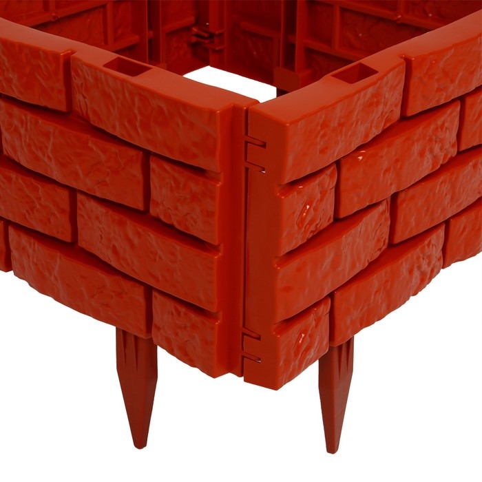 Грядка пластиковая, 4 секции, 45 × 45 × 20 см, терракот Грядка пластиковая, 4 секции, 45 × 45 × 20 см, терракот