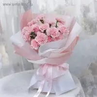 Пленка для цветов, сирень "Линии" 57×57 см
