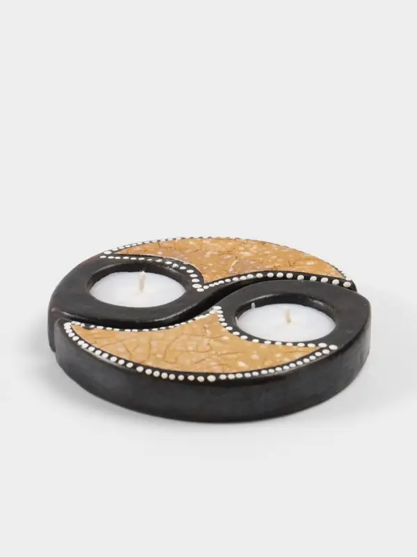 Набор свечей &laquo;Инь Янь&raquo;, 13&times;13&times;2 см, керамика