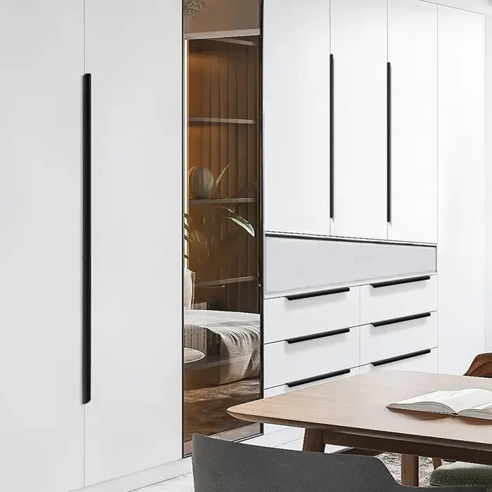 Ручка торцевая CAPPIO RT002BL, L=600 мм, м/о 480 мм, цвет черный, 4 шт.