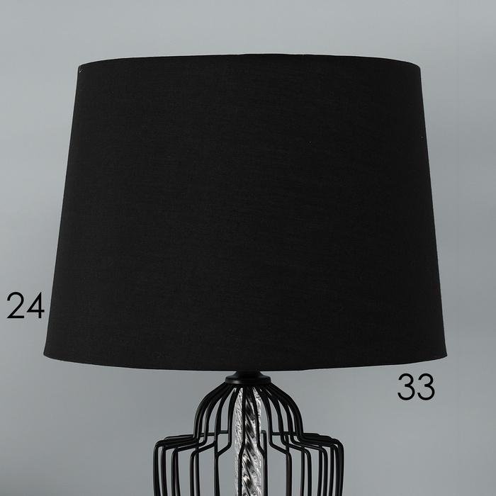 Настольная лампа с абажуром RISALUX «Джанго», Е27, 40 Вт, чёрный, 33×33×58 см Настольная лампа с абажуром RISALUX «Джанго», Е27, 40 Вт, чёрный, 33×33×58 см