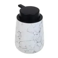 VETTA Дозатор для жидкого мыла, 320 мл, 13x9x9 см, керамика, "Космос", мрамор белый