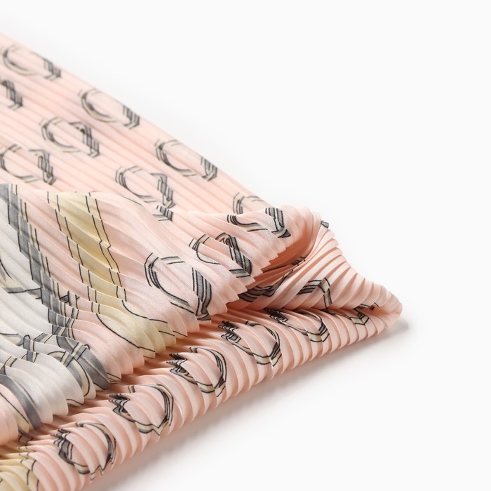 Плиссированный женский платок MINAKU, 70*70, цв.розовый