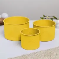 Форма для кулича на Пасху «ХВ», желтая, набор 3 шт., силиконовая