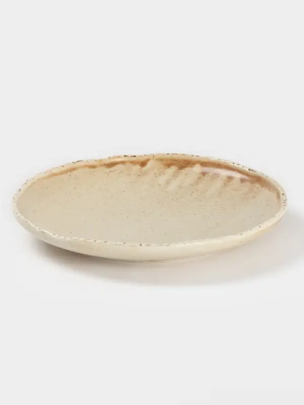 Тарелка Magistro Organic brown, d=16 см, фарфор бежевая