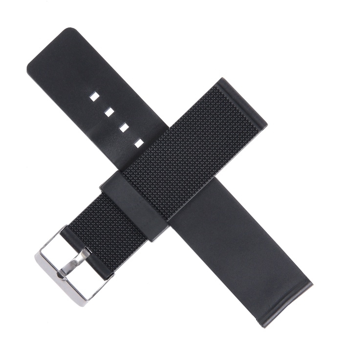 Ремешок для часов 22 мм, силикон, l-22 см, черный Ремешок для часов 22 мм, силикон, l-22 см, черный