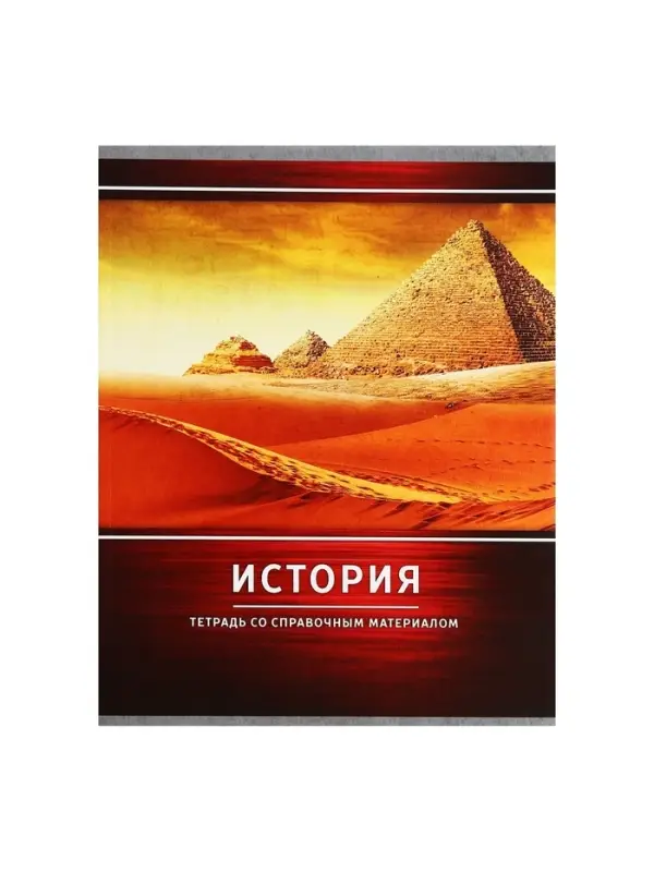 Предметная тетрадь по истории Calligrata &laquo;Металл&raquo;, 48 листов, в клетку, со справочным материалом, обложка из мелованного картона