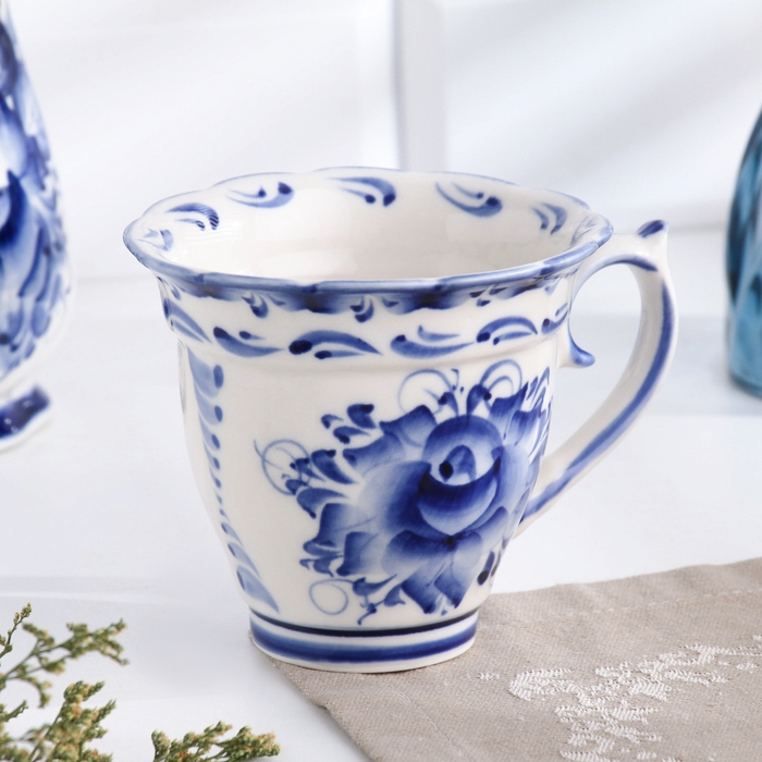 Чашка Чашка "Мария", 10 х 9 см, гжель