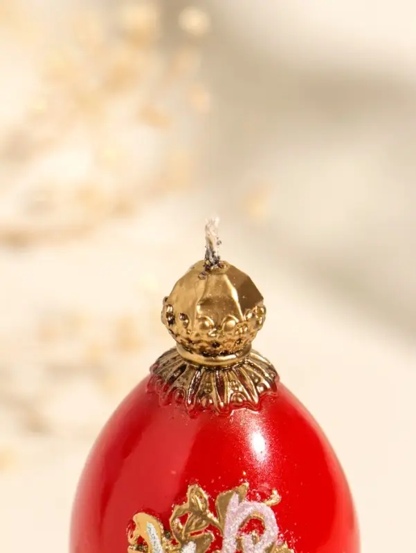 Свеча декоративная "Пасхальное яйцо на подставке" 5х11 см, 97 гр