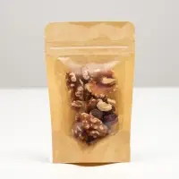 Пакет Zip - lock Крафт с прозрачной стенкой 9×12 + 2 см Пакет Zip - lock Крафт с прозрачной стенкой 9×12 + 2 см