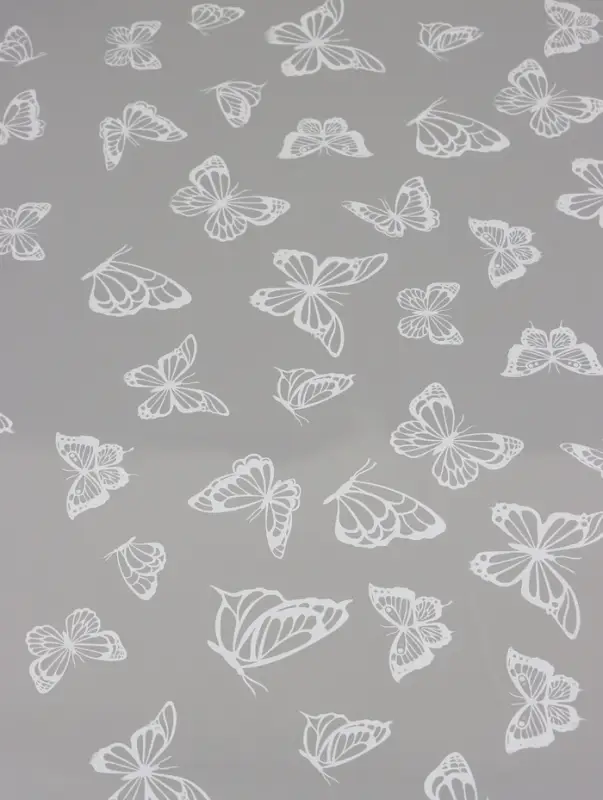 Пленка прозрачная с рисунком «Бабочки» Белый 0.7×8.2±5%м