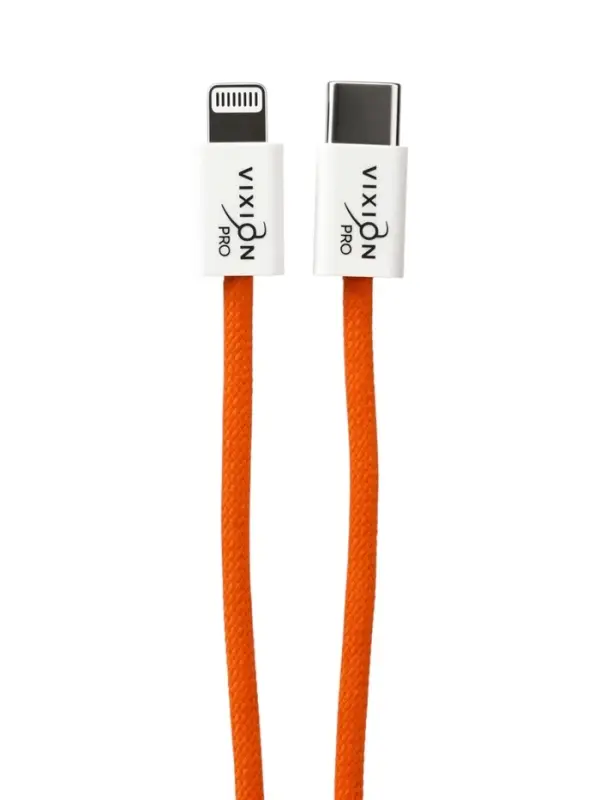 Кабель VIXION PRO VX-06i, Type-C -Lightning, 60 Вт, 3 А, 1 м, оранжевый