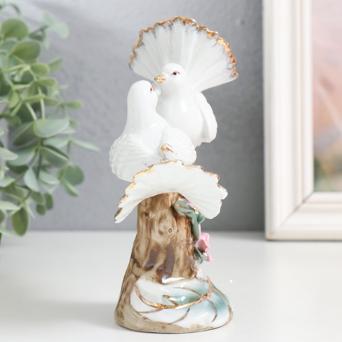 Сувенир керамика Сувенир керамика "Голуби на цветочном дереве" 14,5 см