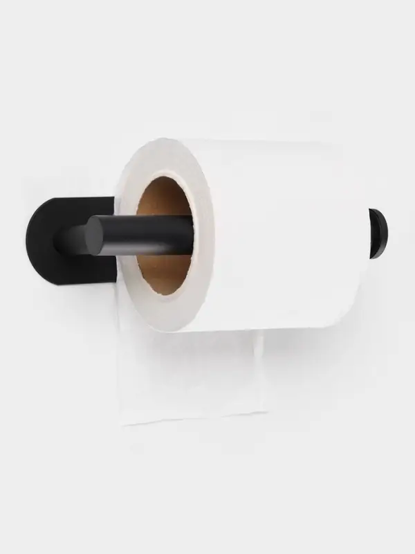Держатель для туалетной бумаги на липучке, цвет черный Держатель для туалетной бумаги на липучке, цвет черный