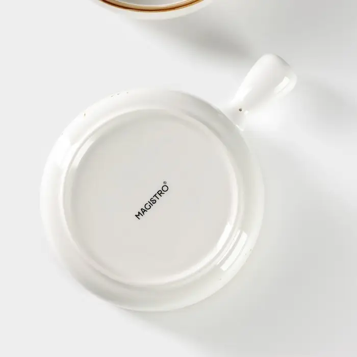 Кокотницы «Церера», набор 2 шт., d=15 см, 500 мл, фарфор, белые Кокотницы «Церера», набор 2 шт., d=15 см, 500 мл, фарфор, белые