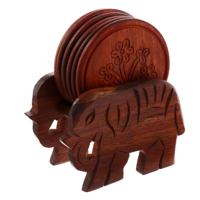 Подставки под горячее Подставки под горячее "Слоник" (набор 6 штук) 6,5х12х12 см