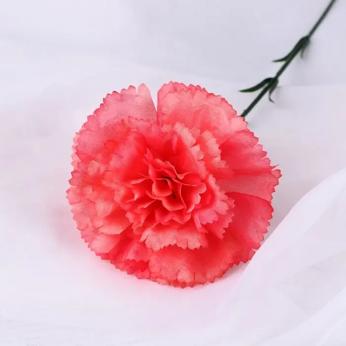 Цветы искусственные «Гвоздика экстра галант», h=49 см, d=8 см, коралловые