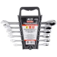 Набор ключей гаечных комбинированных трещоточных в пластике (8-17 мм) (6предметов) AVS K6N6P