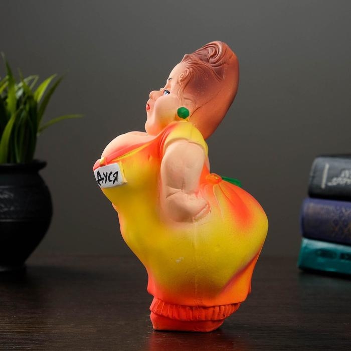 Копилка Копилка "Продавец Дуся" жёлтый, 11х10х18см