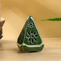 Подсвечник &laquo;Пирамидка&raquo;, 8&times;8&times;12 см, керамика, МИКС