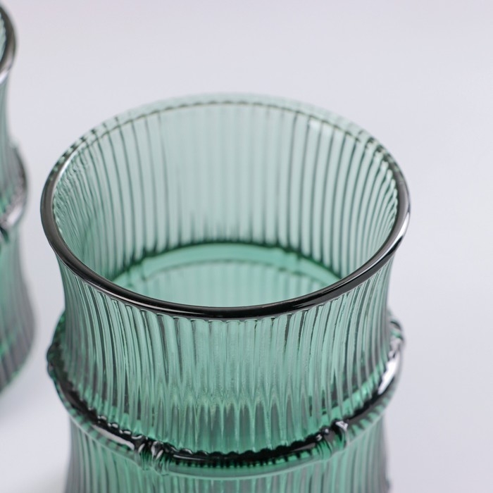 Стаканы штабелируемые из стекла «Вино Верде», 2 предмета: 260 мл, цвет зелёный Стаканы штабелируемые из стекла «Вино Верде», 2 предмета: 260 мл, цвет зелёный