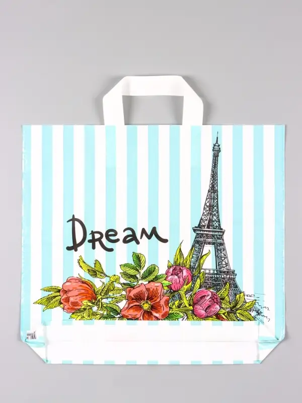 Пакет &laquo;За мечтой&raquo;, полиэтиленовый с петлевой ручкой, 38&times;34 + 3 см, 70 мкм