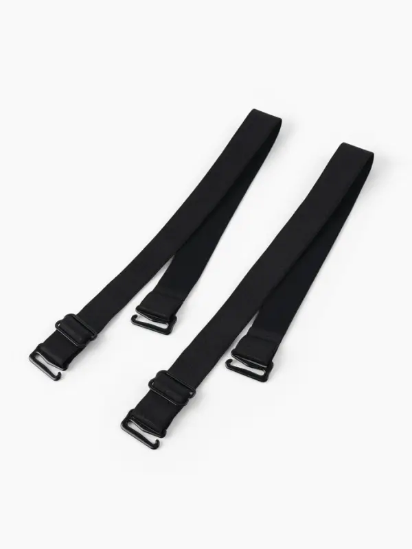 Лямки для бюстгальтера, текстильные, 2 см&plusmn;2 мм, 34 см, пара, чёрные