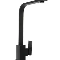 Смеситель для кухни ZEIN ZF1, квадратный, картридж 35 мм, нержавеющая сталь, черный