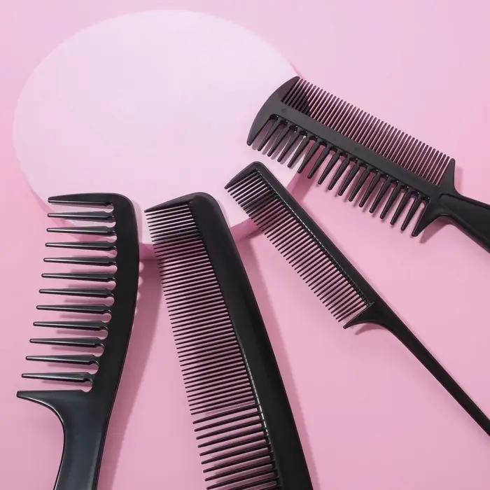 Набор расчёсок, 6 предметов, чёрный