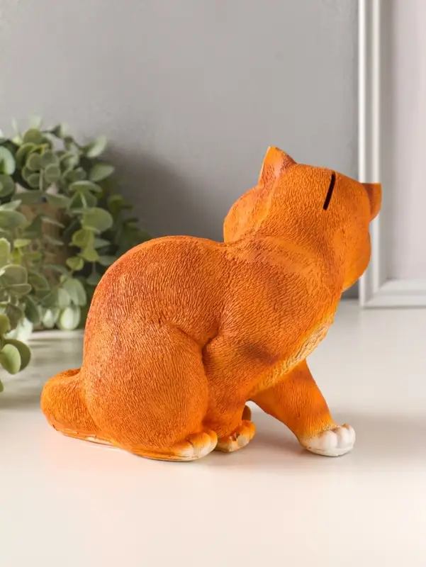 Копилка полистоун "Котик" высота 16 см