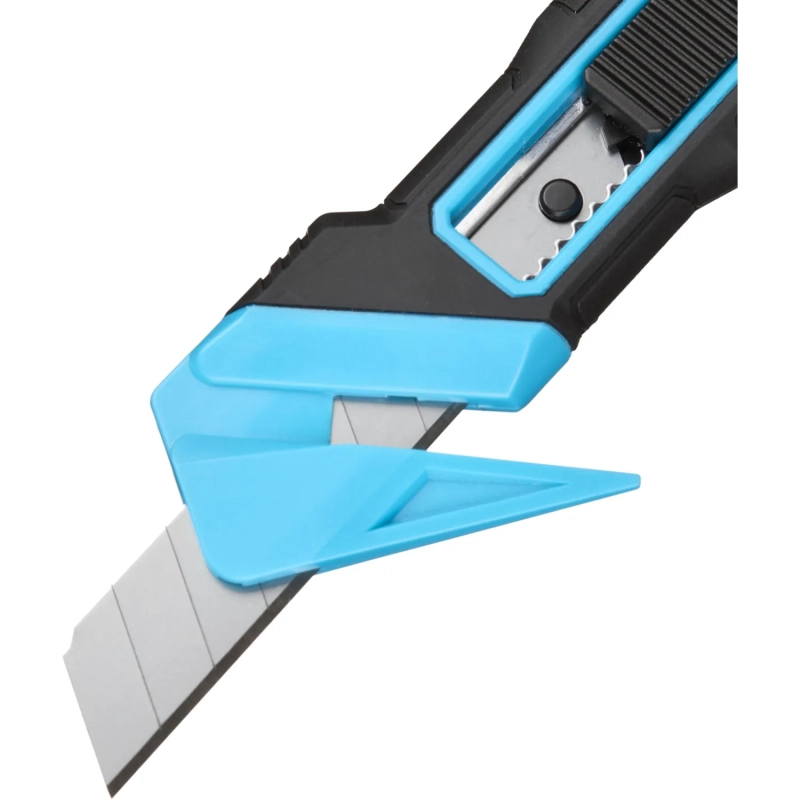 Нож универсальный мультифункц. Topfort 18мм блок.сист.,ABS+TPR,2 зап.лезв