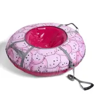 Тюбинг &ndash; ватрушка &laquo;Котики&raquo;, диаметр чехла 100 см, розовая, Winter Star