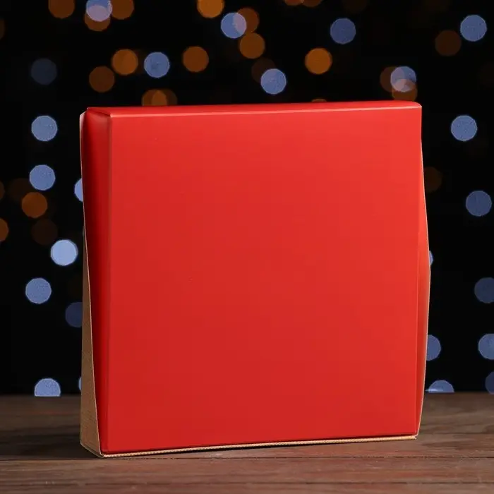 Коробка складная, подарочная новогодняя с окном «Мечта», 20×20×4 см Коробка складная, подарочная новогодняя с окном «Мечта», 20×20×4 см