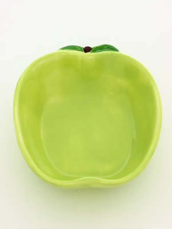 Миска &laquo;Зелёное яблоко&raquo;, 30 мл, 8.5&times;13&times;4 см, керамика, зелёная
