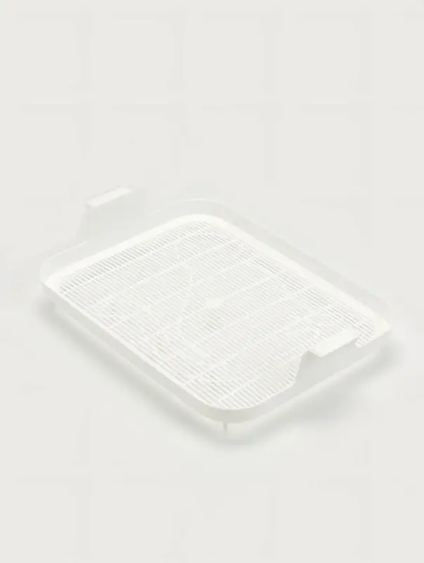 Туалет для кошек &laquo;Мур-мяу&raquo;, 33&times;25&times;7 см с сеткой, пластик, бежевый