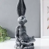 Фигура - подставка для мелочей &laquo;Заяц с лотосом&raquo;, 20&times;16&times;43 см, античный