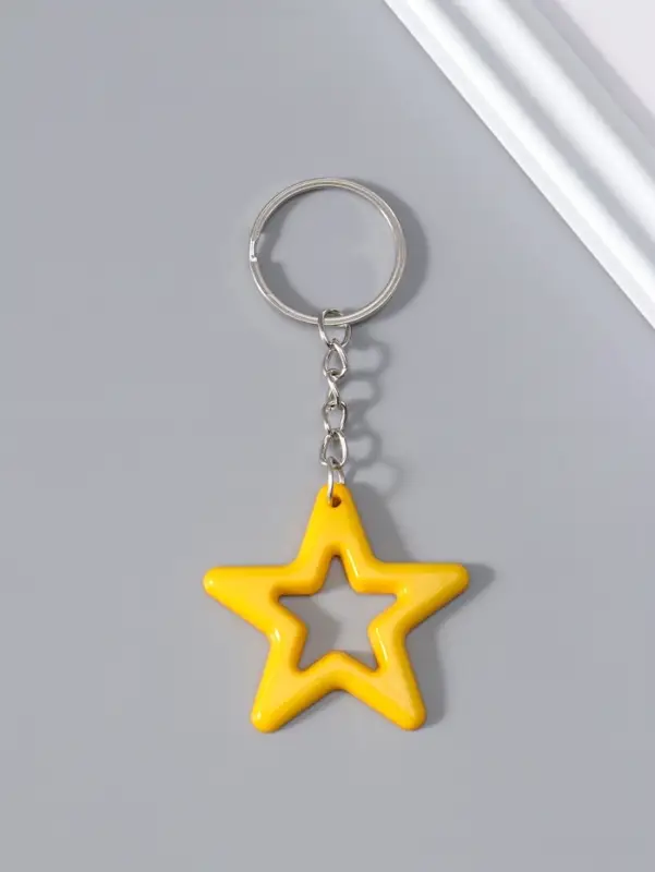 Брелок пластик "Яркая звезда" МИКС 4,5х4,7 см