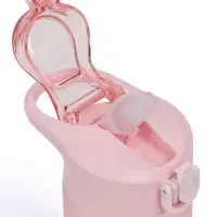 Бутылка для воды onlytop, 550 мл, тритан, с трубочкой, с поильником, розовая