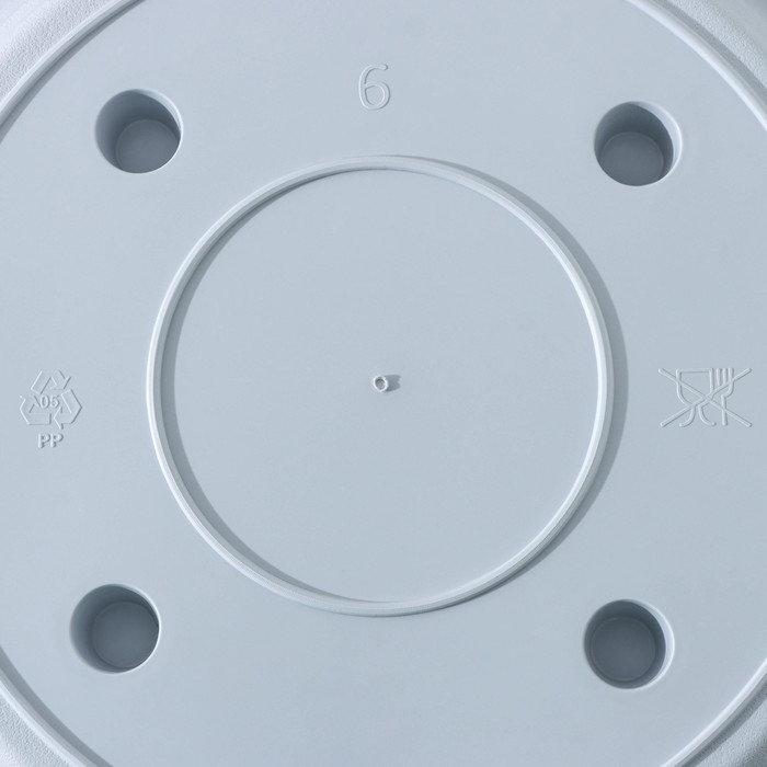 Горшок для цветов с поддоном «Сильвер ЭКО», 7,2 л, d=28 см, светло-серый Горшок для цветов с поддоном «Сильвер ЭКО», 7,2 л, d=28 см, светло-серый