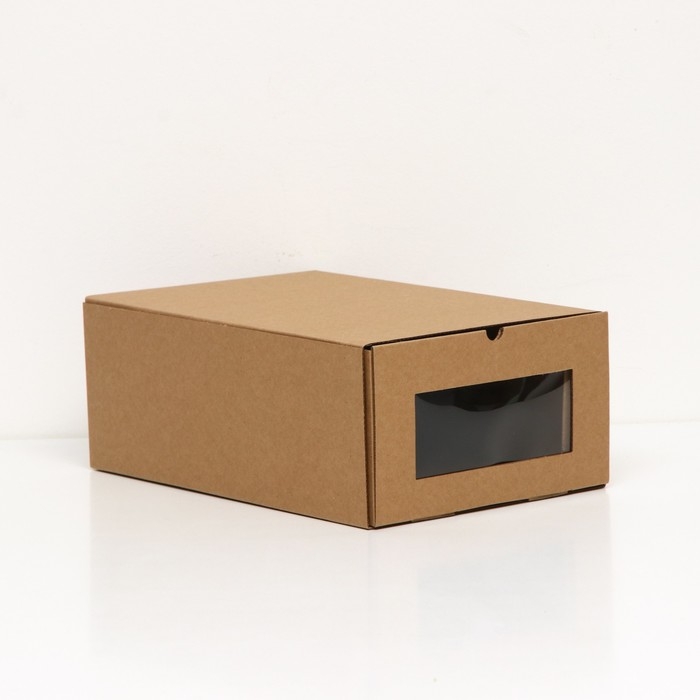 Коробка выдвижная, бурая, 30 х 21 х 12 см