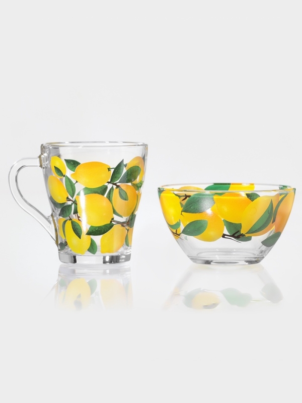 Набор посуды "Лимоны" (кружка 250мл.+салатник 250мл.)