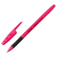 Ручка шариковая Berlingo. Tribase grip color zone, синий стержень, узел 0.7 мм, резиновый упор, МИКС