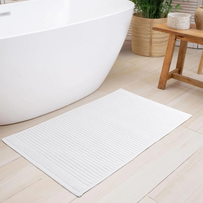 Полотенце махровое УЗБ Коврик ЛМ м7721_04 M 50х80 бел