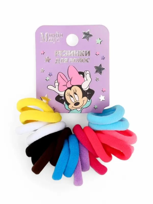 Резинки для волос «Радуга», Минни Маус