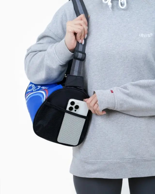 Сумка спортивная Sport, на молнии, боковой сетчатый карман, регулируемый ремень, маленькая, синяя